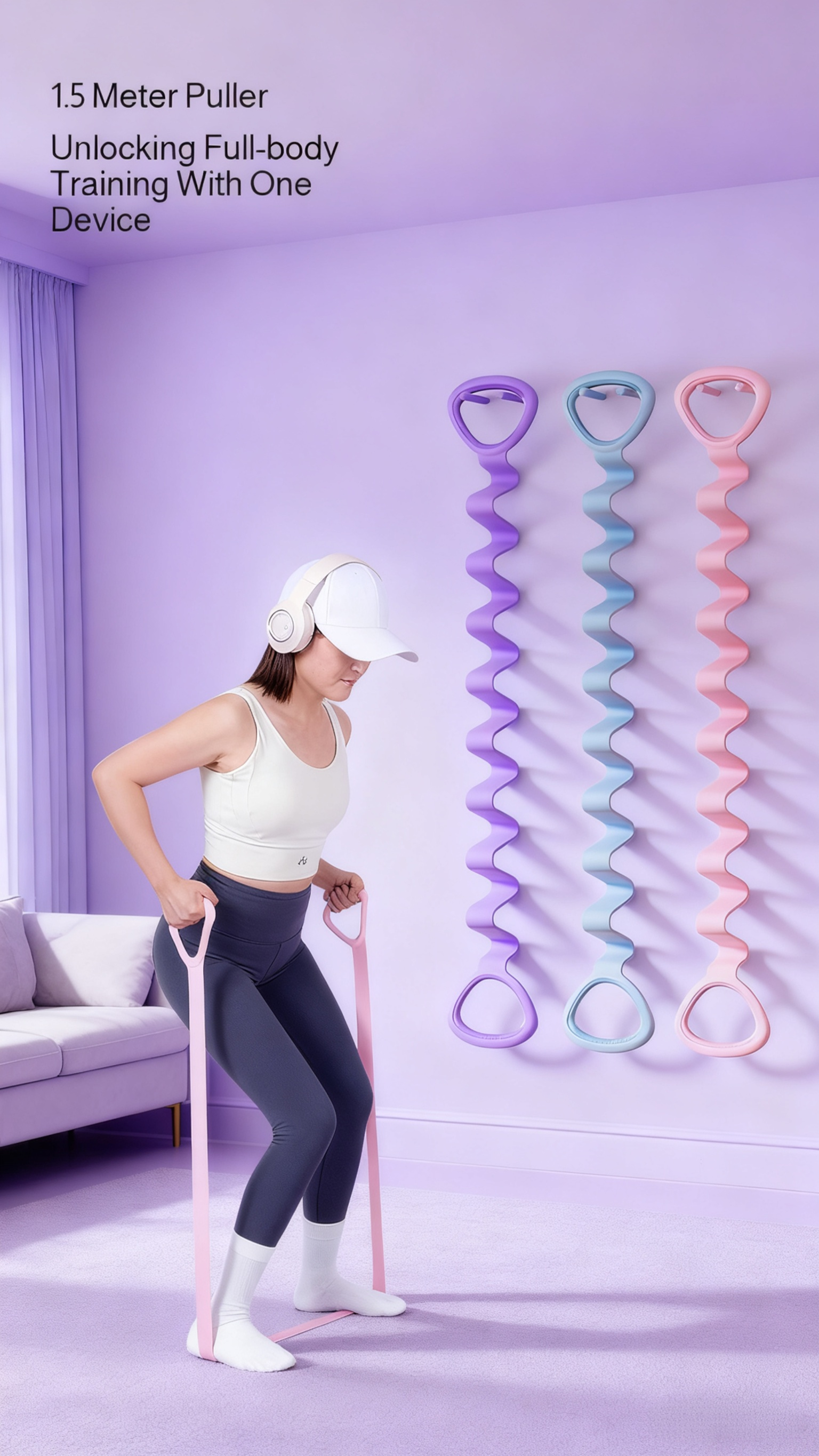 Stretchable fitness bands for shoulder and back exercise