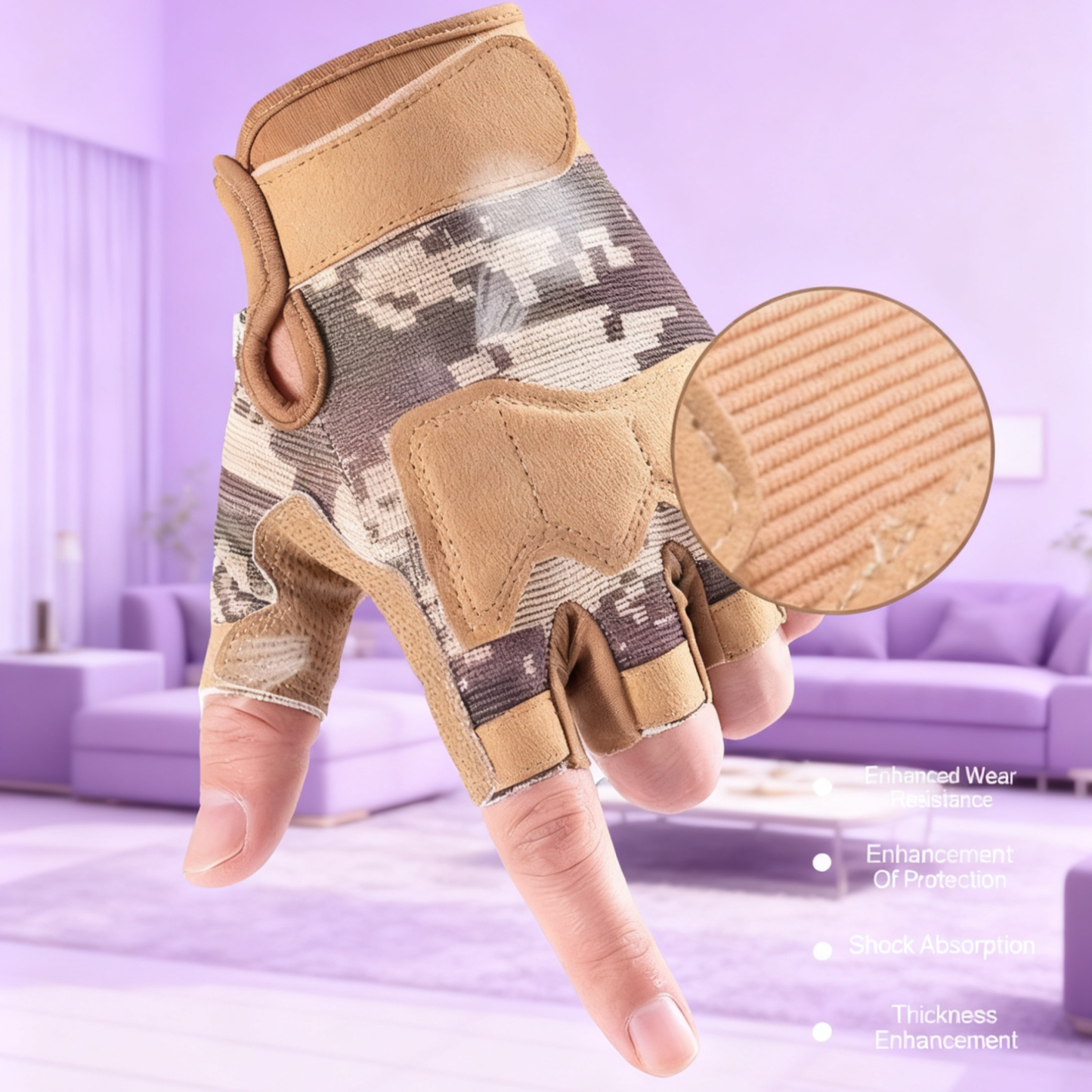 Unisex Anti-Slip, Cut-Resistant, Durable Sports Training Gloves