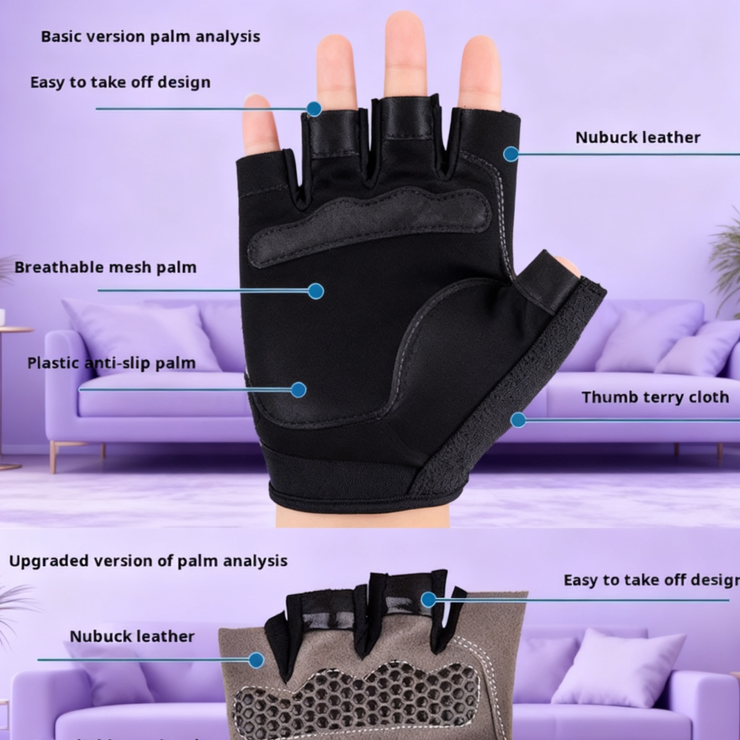 Half-Finger Cycling Gloves for Men and Women
