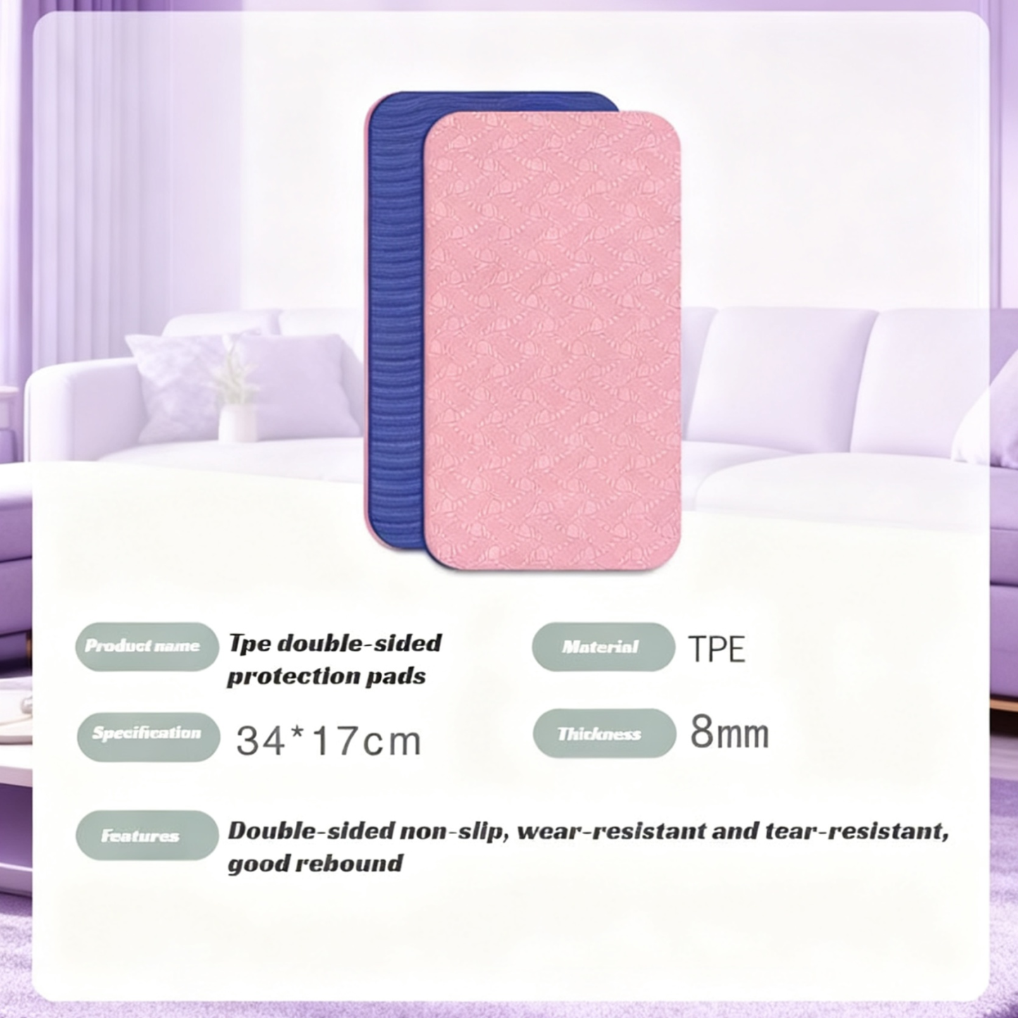 Small Plank Support Pad Fitness Exercise Yoga Mat