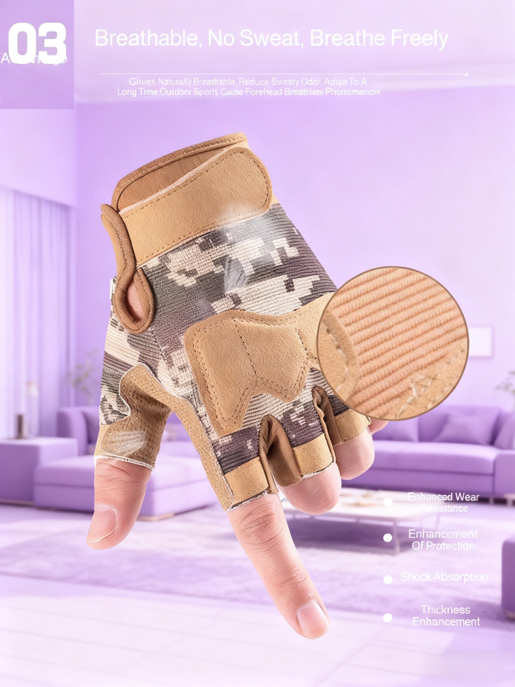 Durable sports gloves for gym and fitness workouts