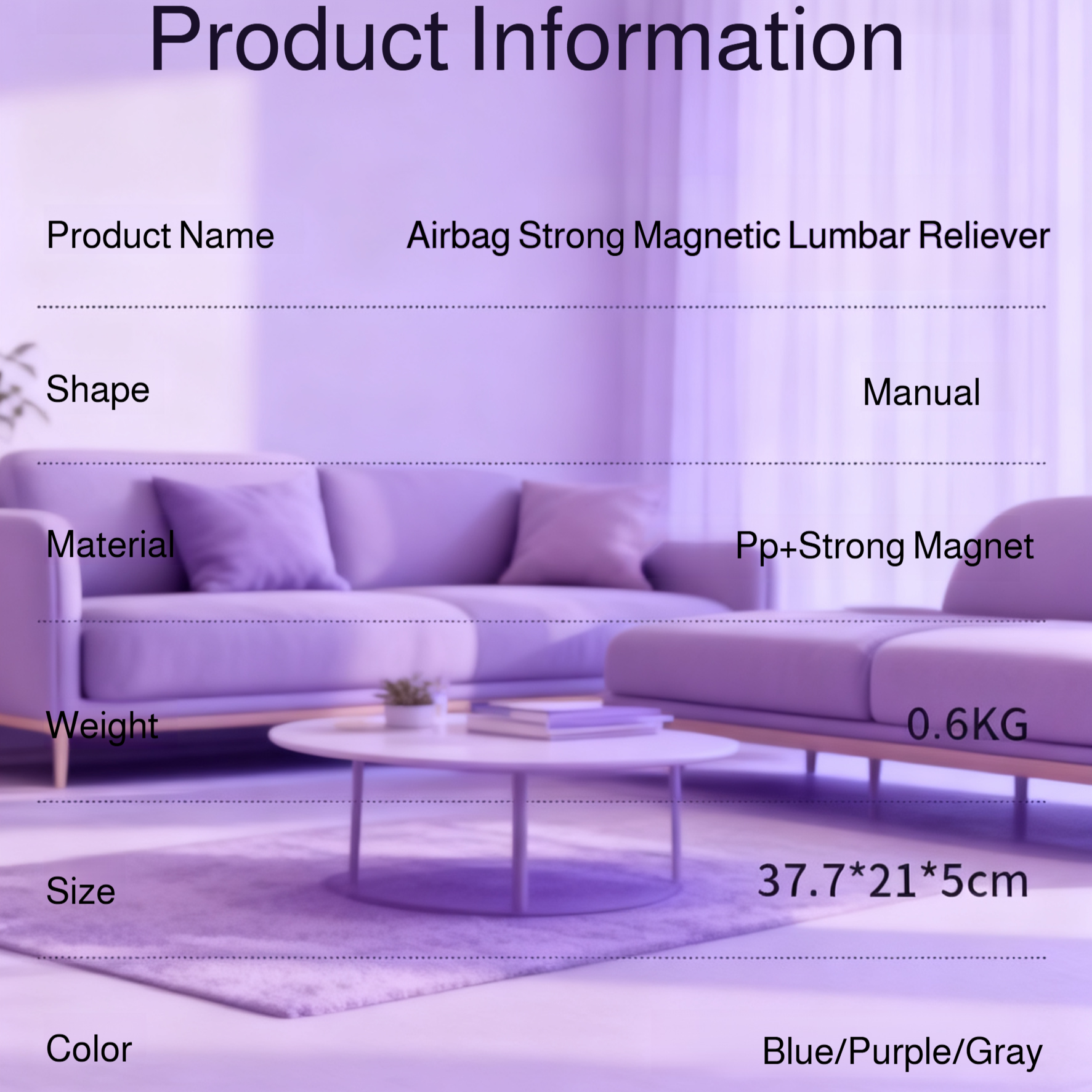 Magnetic Lumbar Traction Massager with Airbag