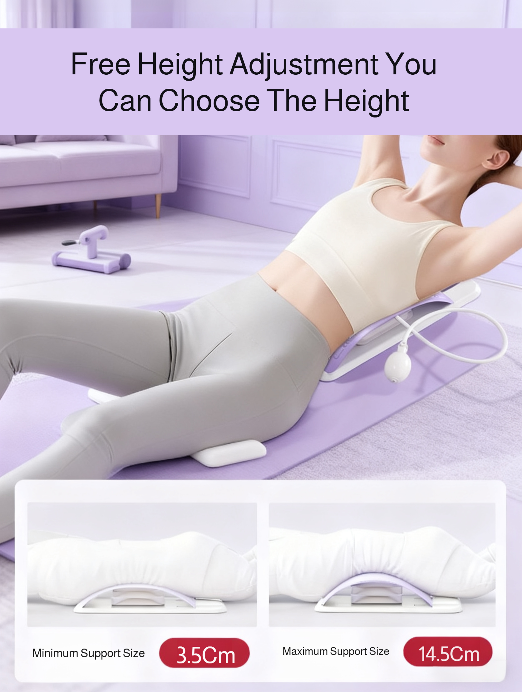 Lumbar Support Massager with Airbag for Office Chair