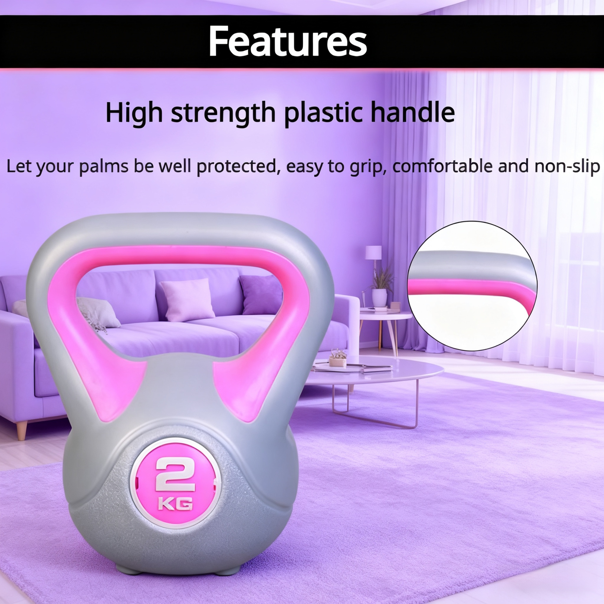 Fitness Plastic Kettlebell for Home Gym
