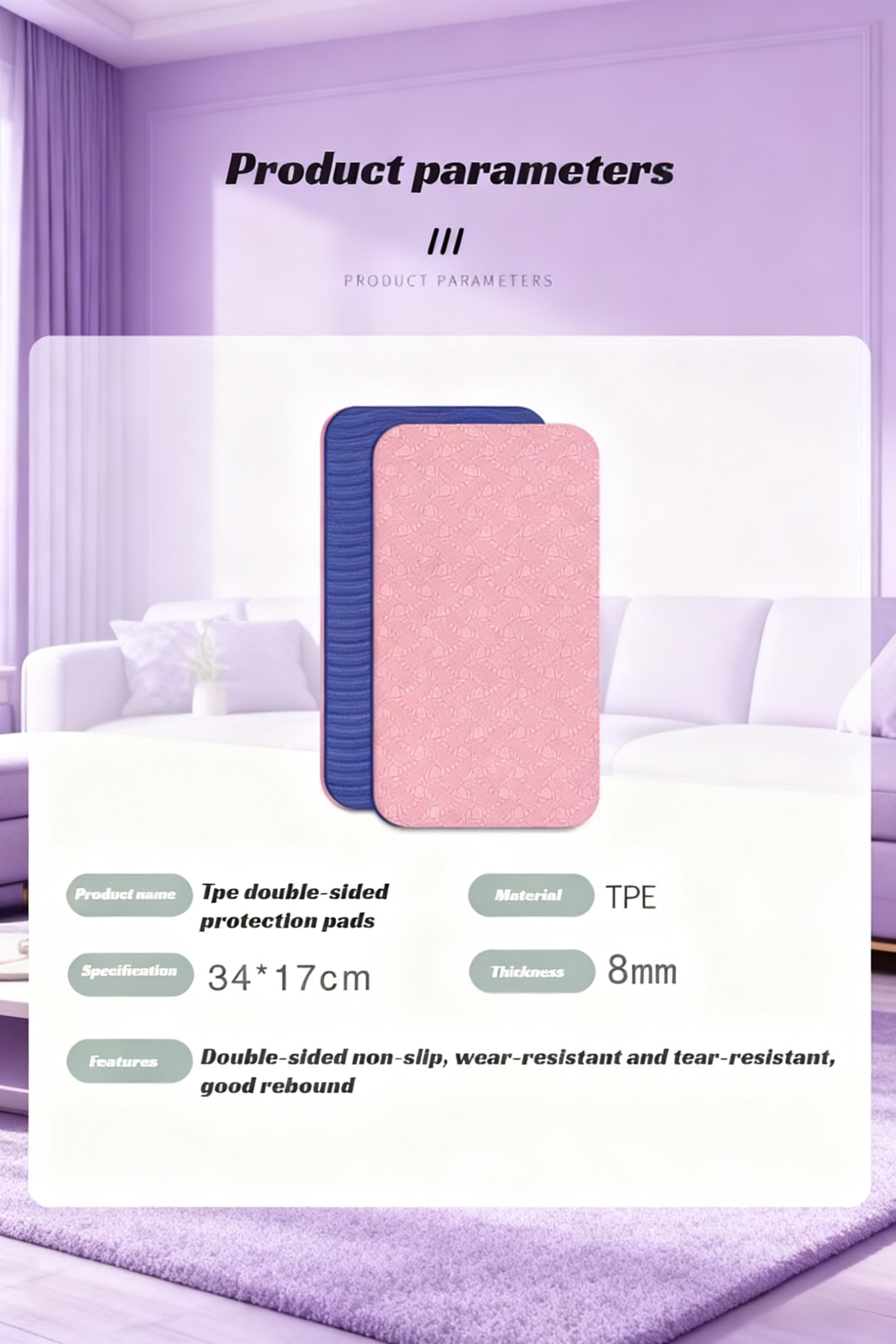 Lightweight plank support pad for gym and travel