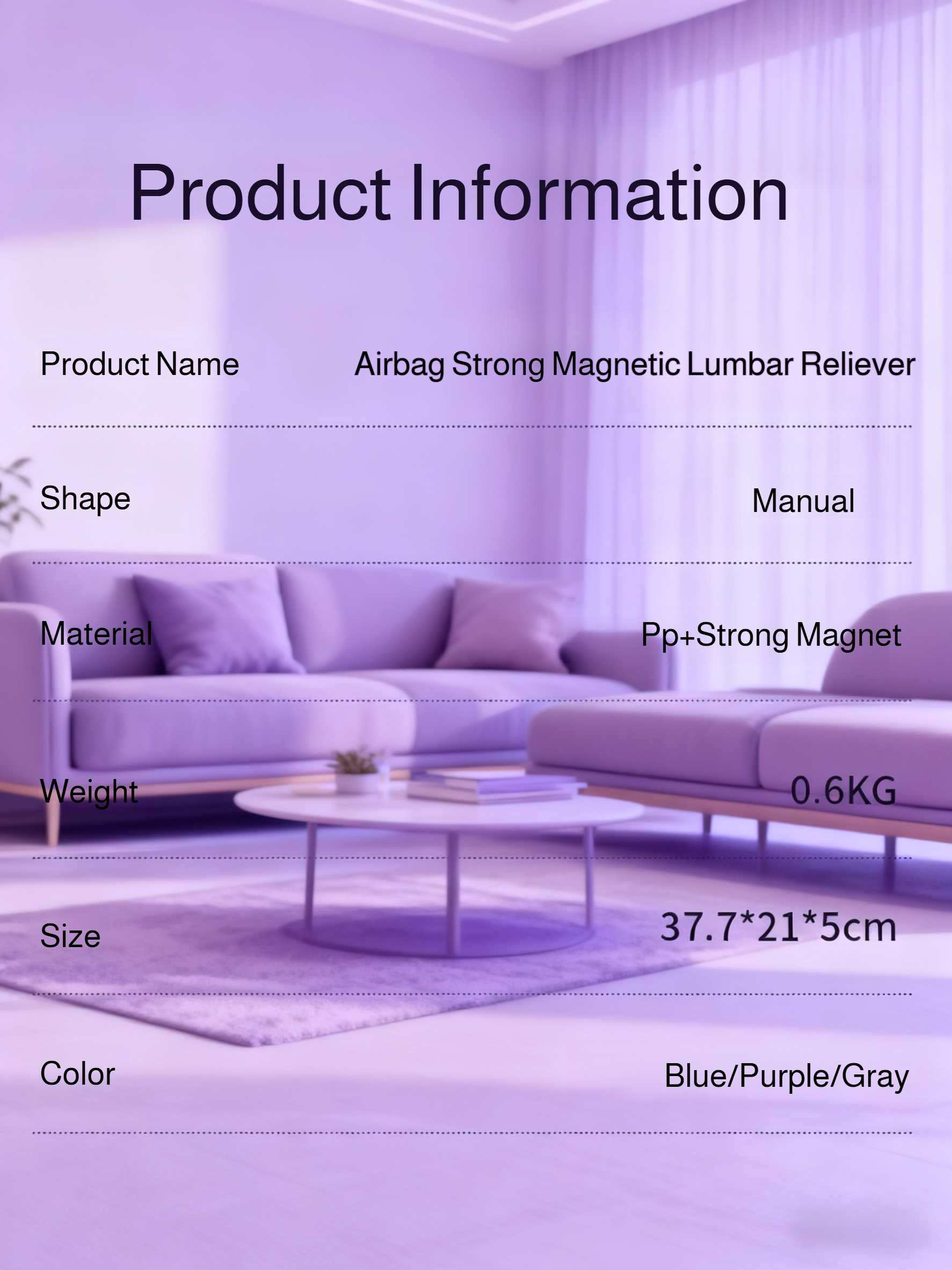 Spinal Traction Massager with Magnetic and Airbag Features