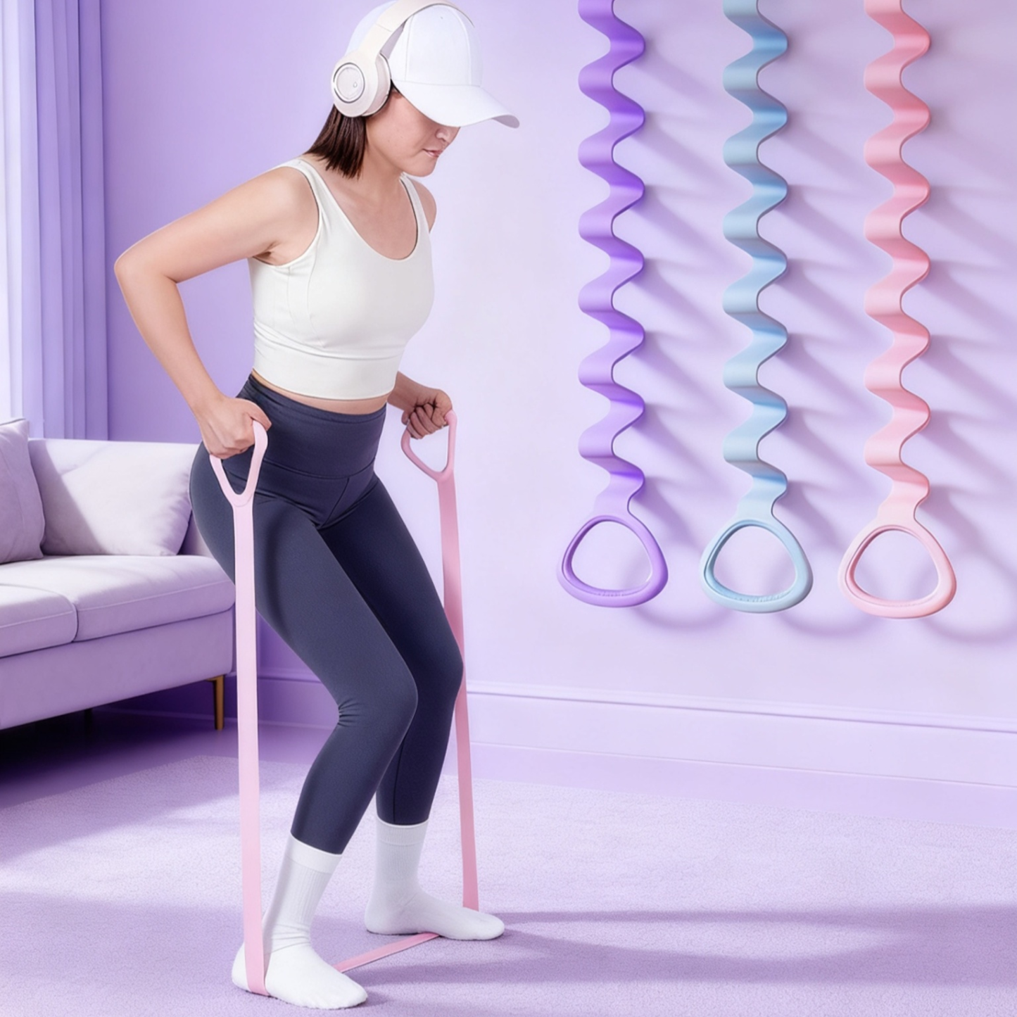 Stretchable Fitness Bands for Shoulder and Back Training