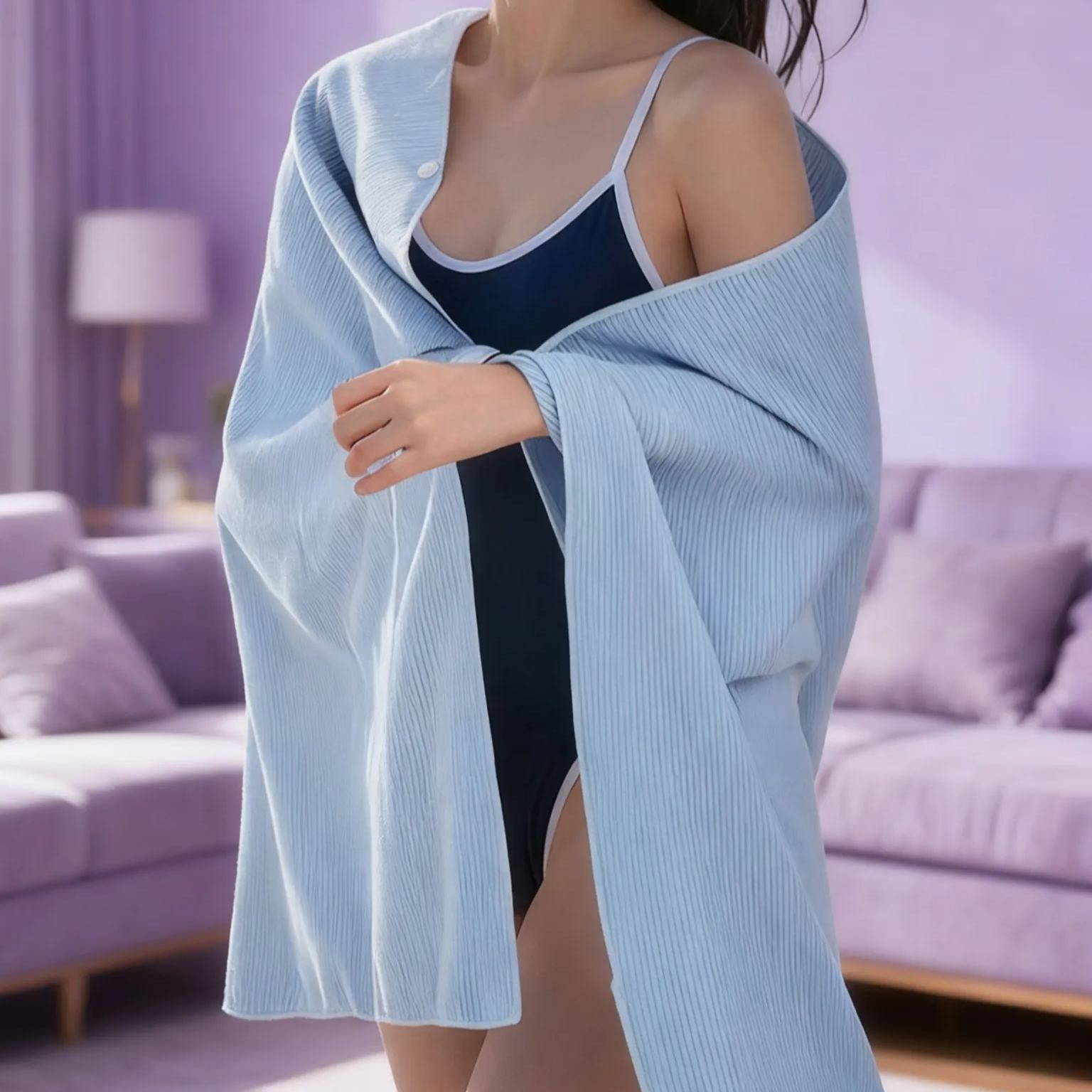 Portable Fast-Drying Swim Bath Towel for Gym and Sports