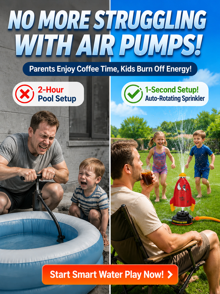 🚀 [50% OFF Flash Sale] Flying Rocket Water Sprinkler for Kids | Turn Your Backyard into a Mini Water Park in 1 Second! 💦