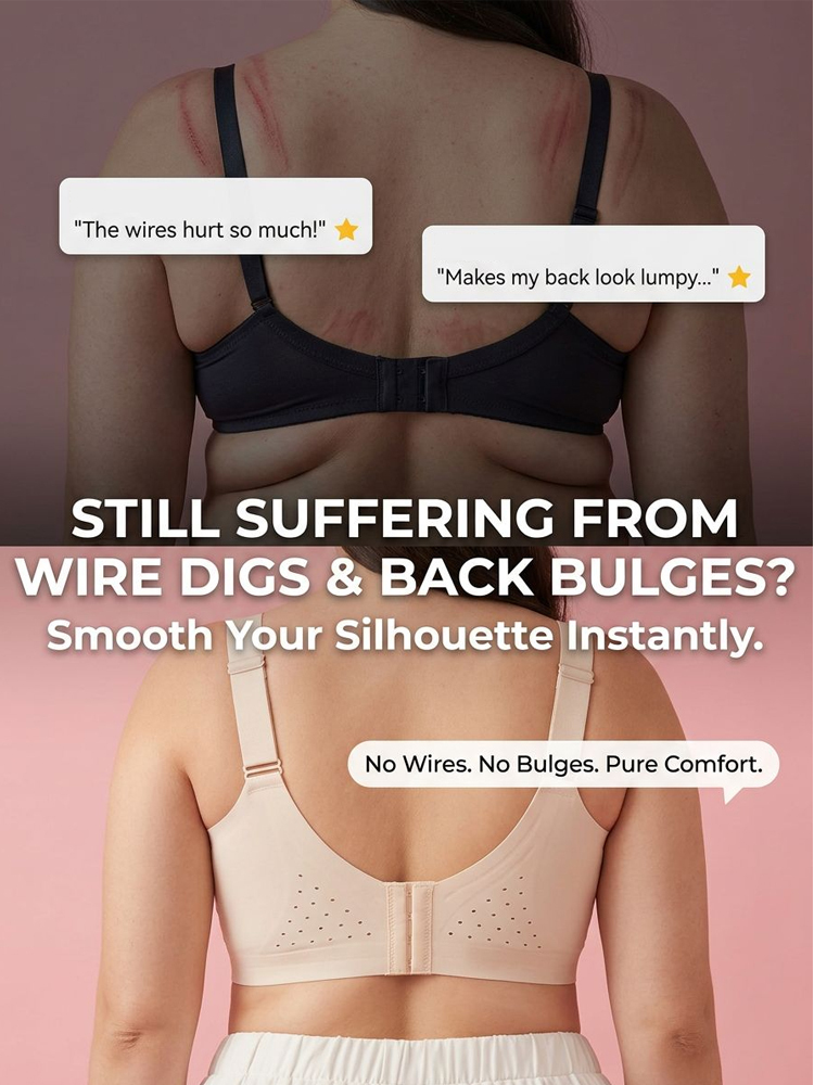 Stop Painful Bras 👙 Pro Wireless Second Skin Bra: Invisible Lift and Cool Breathability ⚡