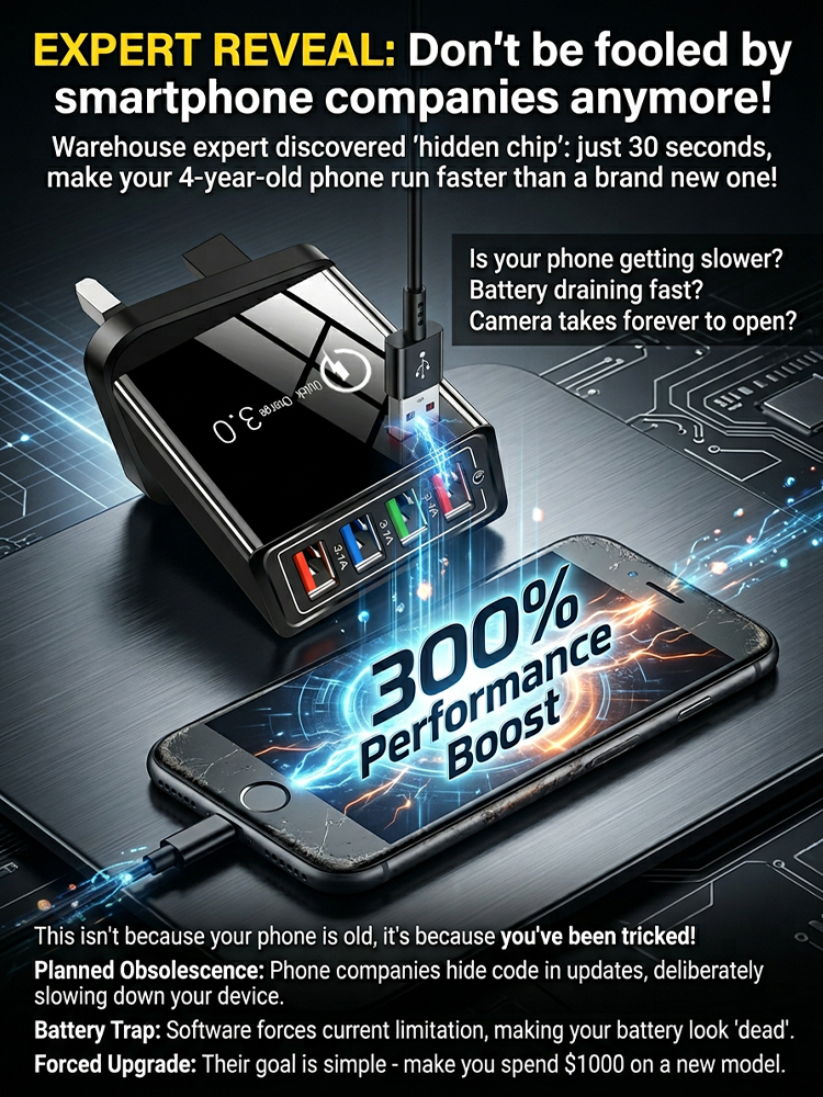 🔋4-Port GaN Charger | Save Battery Life | Fast Charge 4 Devices | Travel Friendly | 50% Off⚡