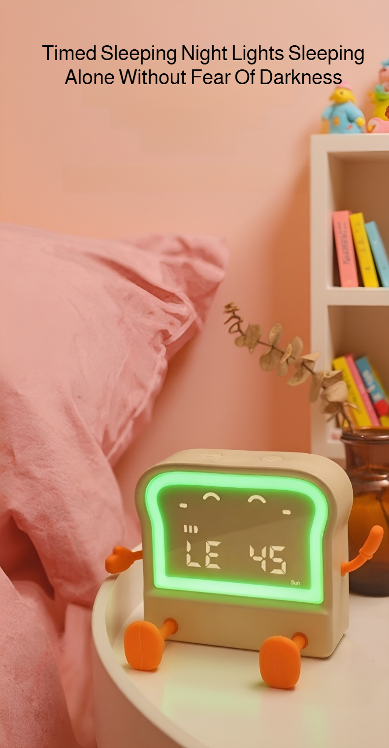 Modern bedroom featuring Smart Toast Clock