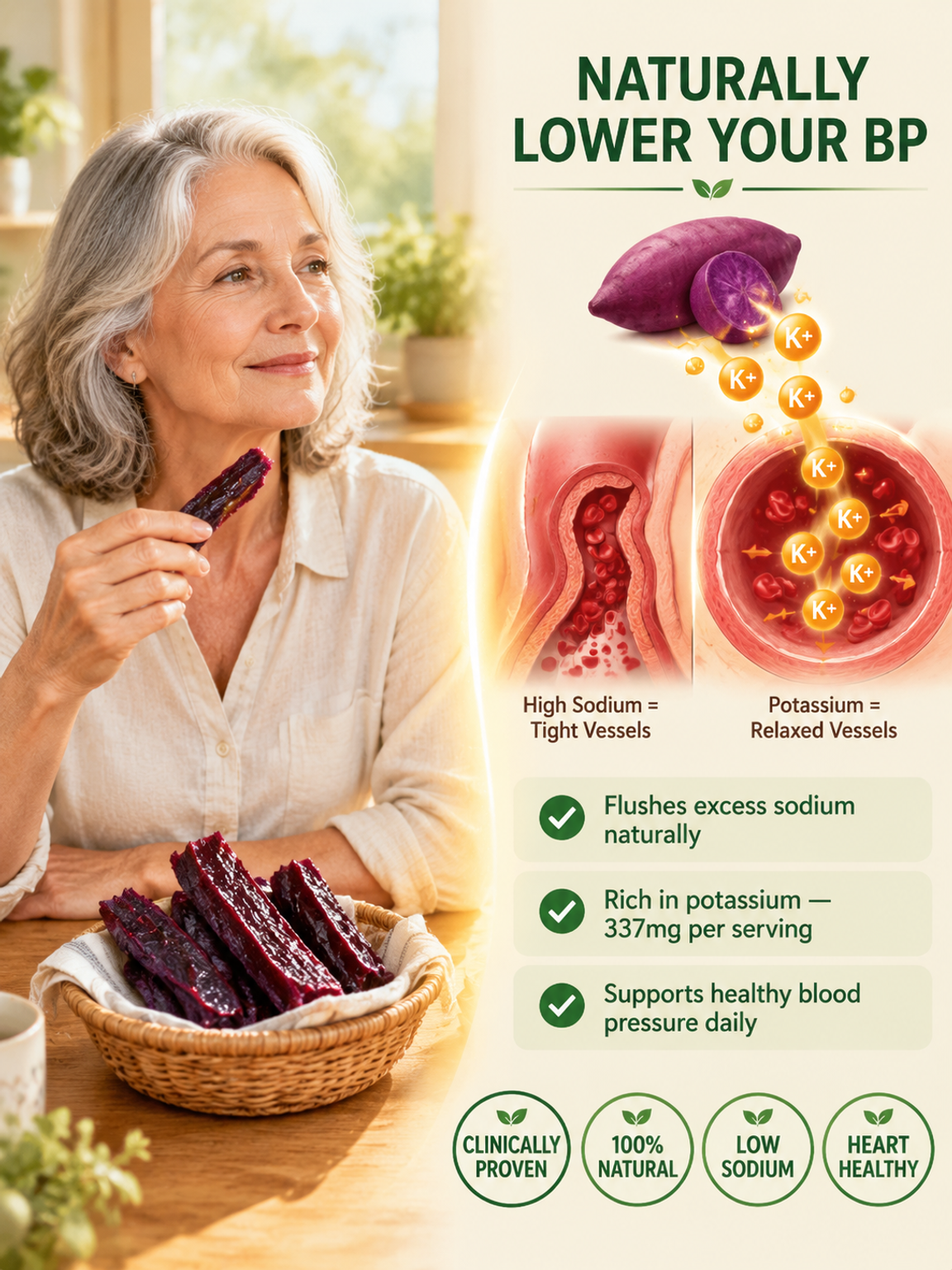 ✨ [Available Only 30 Days/Year] ✨ Premium Central Valley Organic Purple Yam Strips triple-steamed for the ultimate soft and chewy texture 🍠