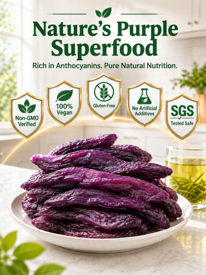 ✨ [Available Only 30 Days/Year] ✨ Premium Central Valley Organic Purple Yam Strips triple-steamed for the ultimate soft and chewy texture 🍠
