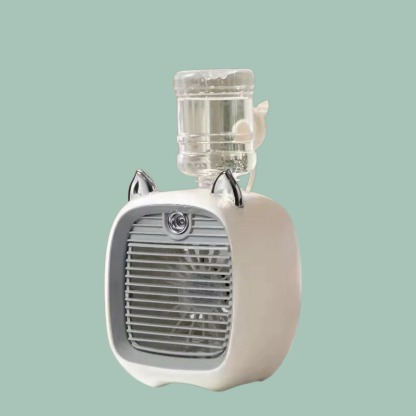 Creative little fox humidifying spray cooling fan household desktop small fan spray fan