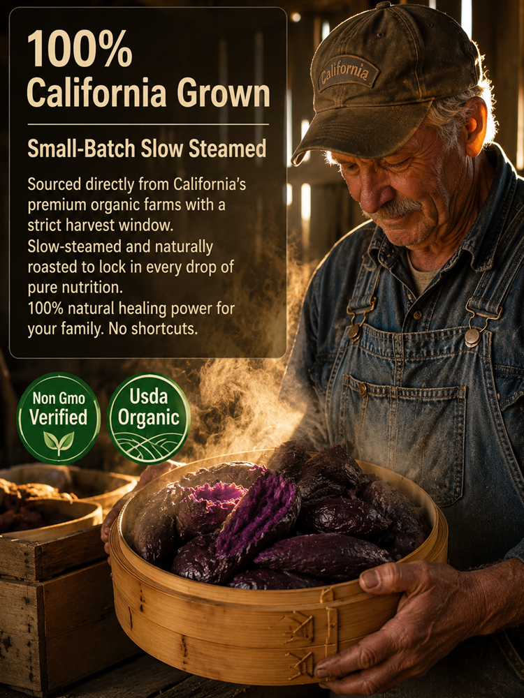 ✨ [Available Only 30 Days/Year] ✨ Premium Central Valley Organic Purple Yam Strips triple-steamed for the ultimate soft and chewy texture 🍠