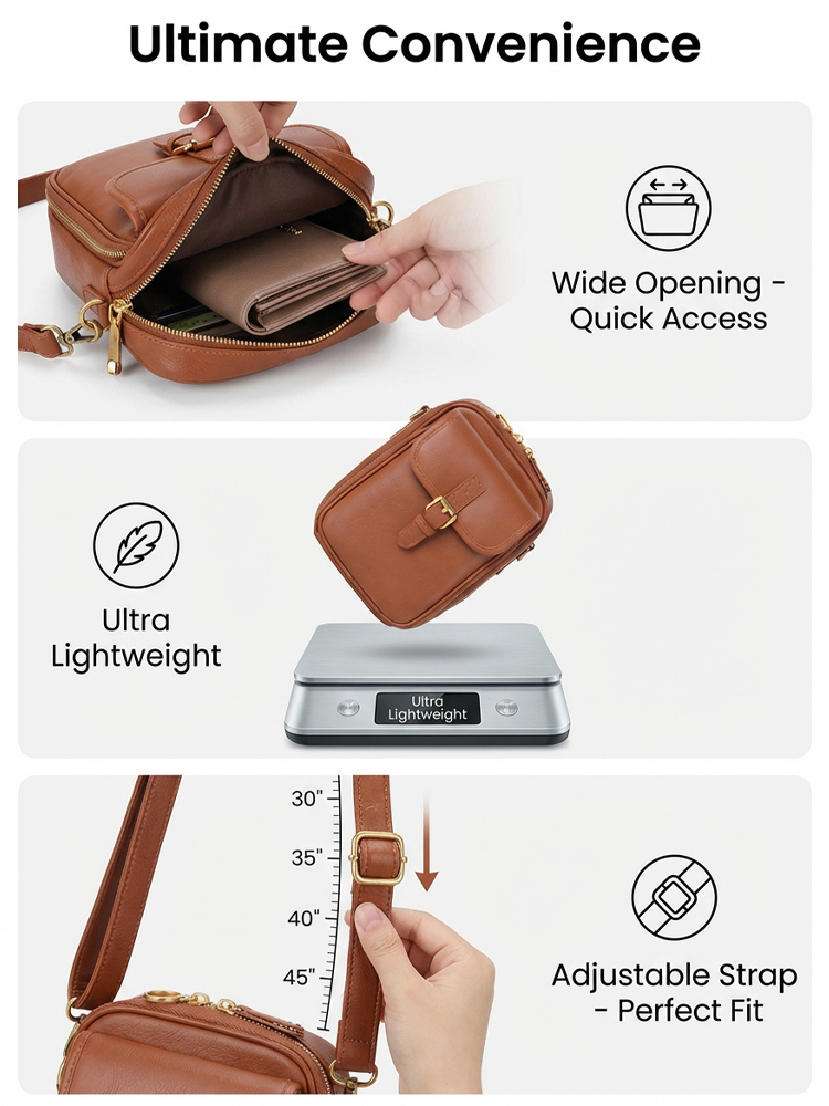For the price of a single burger 🍔, get this Paris-designed anti-theft leather crossbody—look effortlessly chic with zero pickpocket stress! 👜