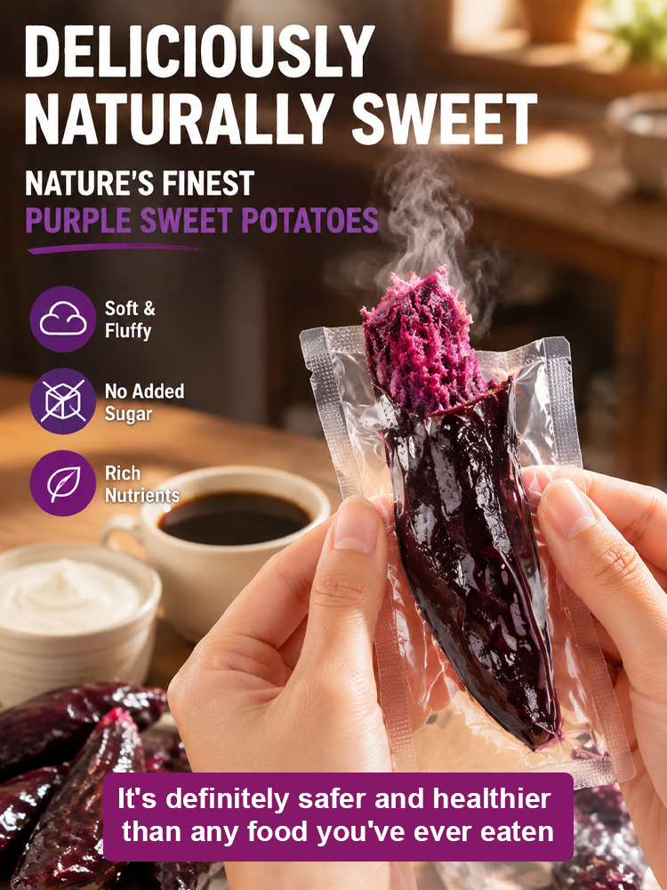 ✨ [Available Only 30 Days/Year] ✨ Premium Central Valley Organic Purple Yam Strips triple-steamed for the ultimate soft and chewy texture 🍠