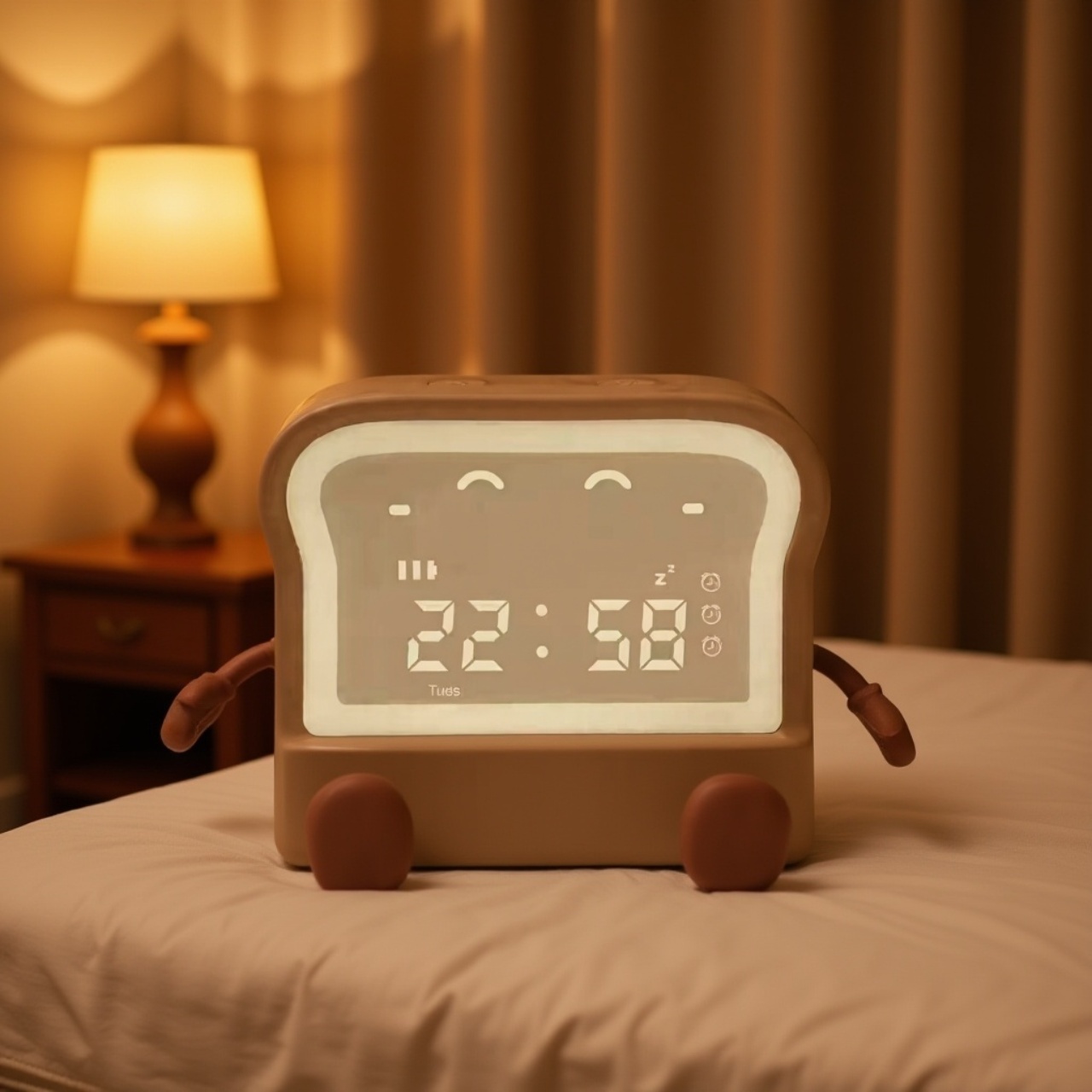 Smart Bedside Toast Clock with Timer