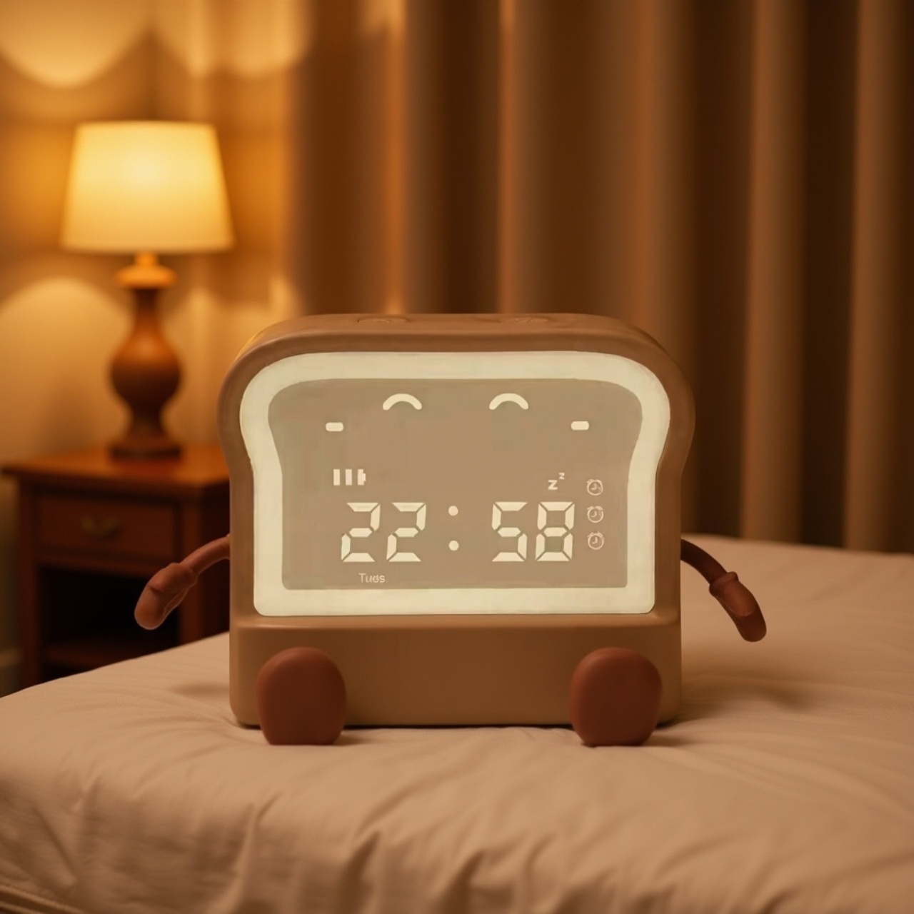 Smart Bedside Toast Clock with Timer