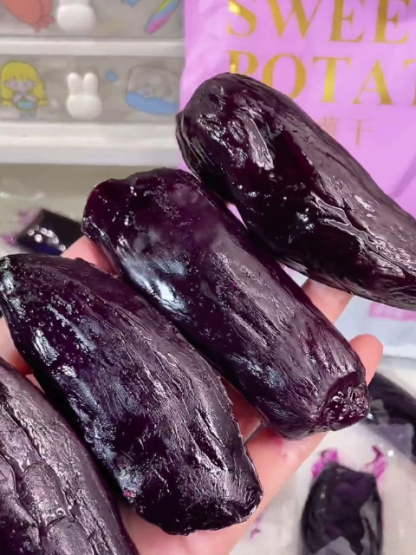 ✨ [Available Only 30 Days/Year] ✨ Premium Central Valley Organic Purple Yam Strips triple-steamed for the ultimate soft and chewy texture 🍠
