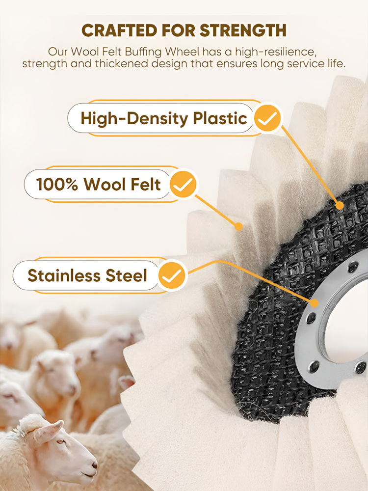 【✨ Premium Wool Flap Discs, instantly transforms rusty scrap into a flawless mirror finish! ✨】
