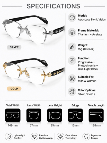 [3-in-1 Sunglasses, Readers and Nearsighted Glasses] Perfect for Reading, Driving and Screen ⚡