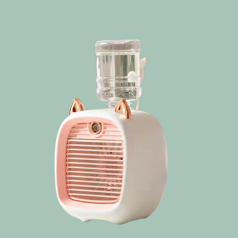 Creative little fox humidifying spray cooling fan household desktop small fan spray fan