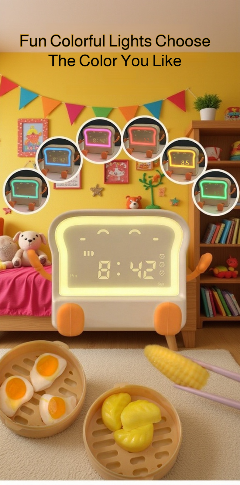 Close-up of Toast Clock digital display and timer