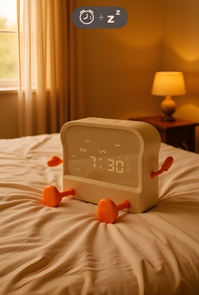 Decorative alarm clock for bedroom nightstand