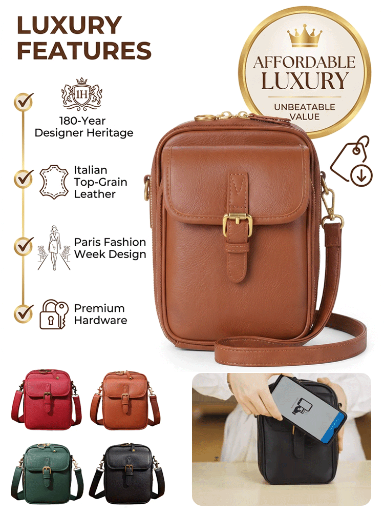 For the price of a single burger 🍔, get this Paris-designed anti-theft leather crossbody—look effortlessly chic with zero pickpocket stress! 👜