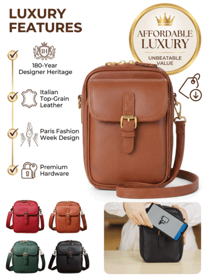 For the price of a single burger 🍔, get this Paris-designed anti-theft leather crossbody—look effortlessly chic with zero pickpocket stress! 👜