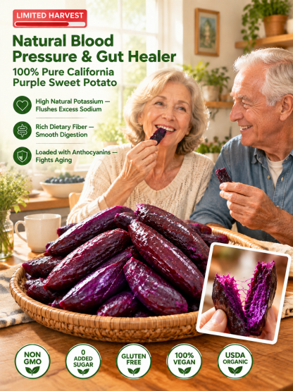 ✨ [Available Only 30 Days/Year] ✨ Premium Central Valley Organic Purple Yam Strips triple-steamed for the ultimate soft and chewy texture 🍠