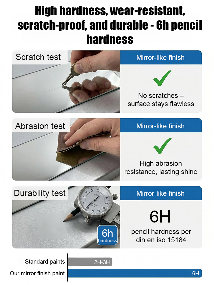 ✨ <Zero Sanding or Primer> Handcrafted Liquid Chrome Mirror Finish Paint | 3-in-1 Instant Rust Restorer with 10-Year Weatherproof Protection 🪞