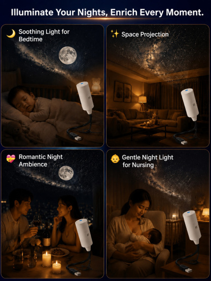 Ditch Boring Rooms ✨ Pro USB Star Projector for the Price of a Burger: Instantly Transforms into a Romantic Galaxy in 1s with Eye-Safe Protection