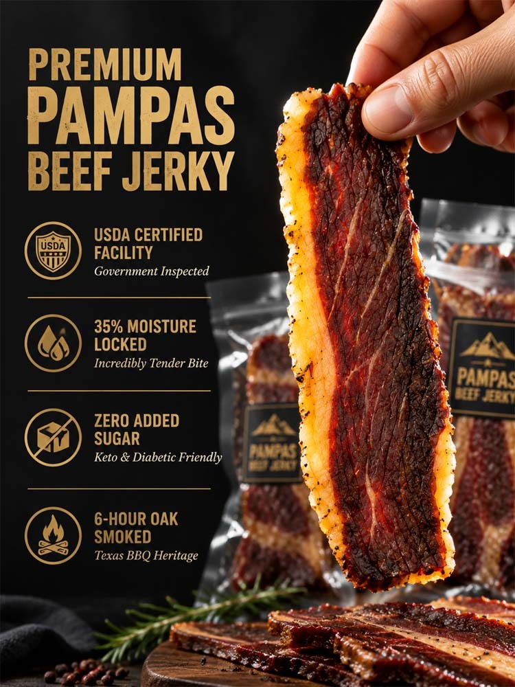 🔥 <Sold Out 50K+ Packs> Pure pasture-raised beef jerky, perfectly thick-cut with melt-in-your-mouth flavor! 🍖