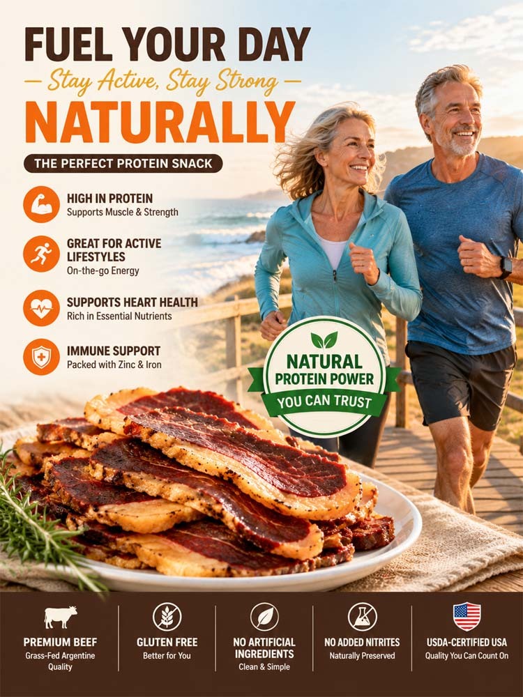 🔥 <Sold Out 50K+ Packs> Pure pasture-raised beef jerky, perfectly thick-cut with melt-in-your-mouth flavor! 🍖