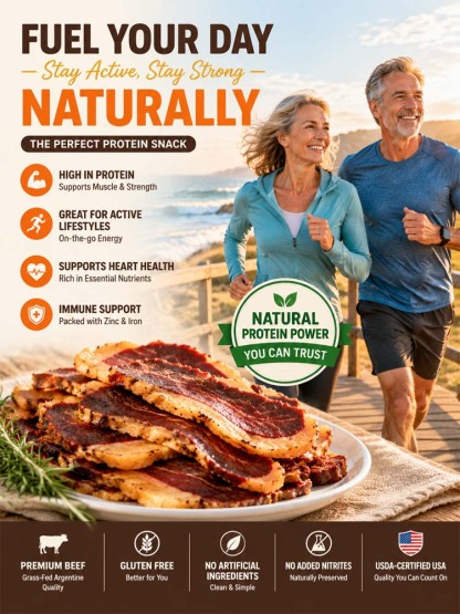 🔥 <Sold Out 50K+ Packs> Pure pasture-raised beef jerky, perfectly thick-cut with melt-in-your-mouth flavor! 🍖
