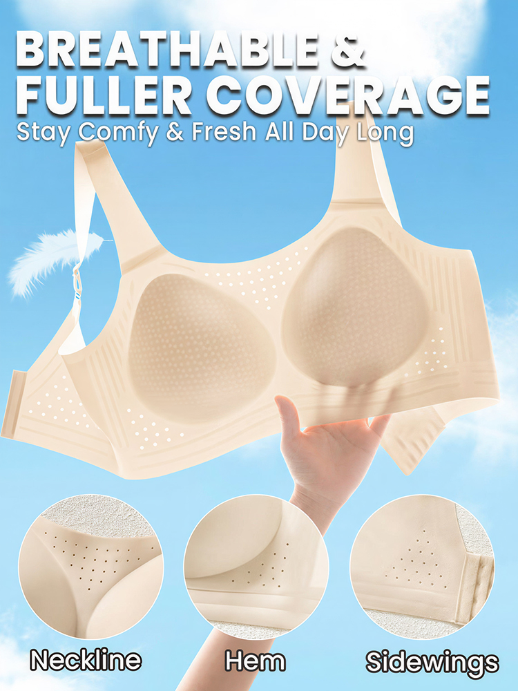 Stop Painful Bras 👙 Pro Wireless Second Skin Bra: Invisible Lift and Cool Breathability ⚡
