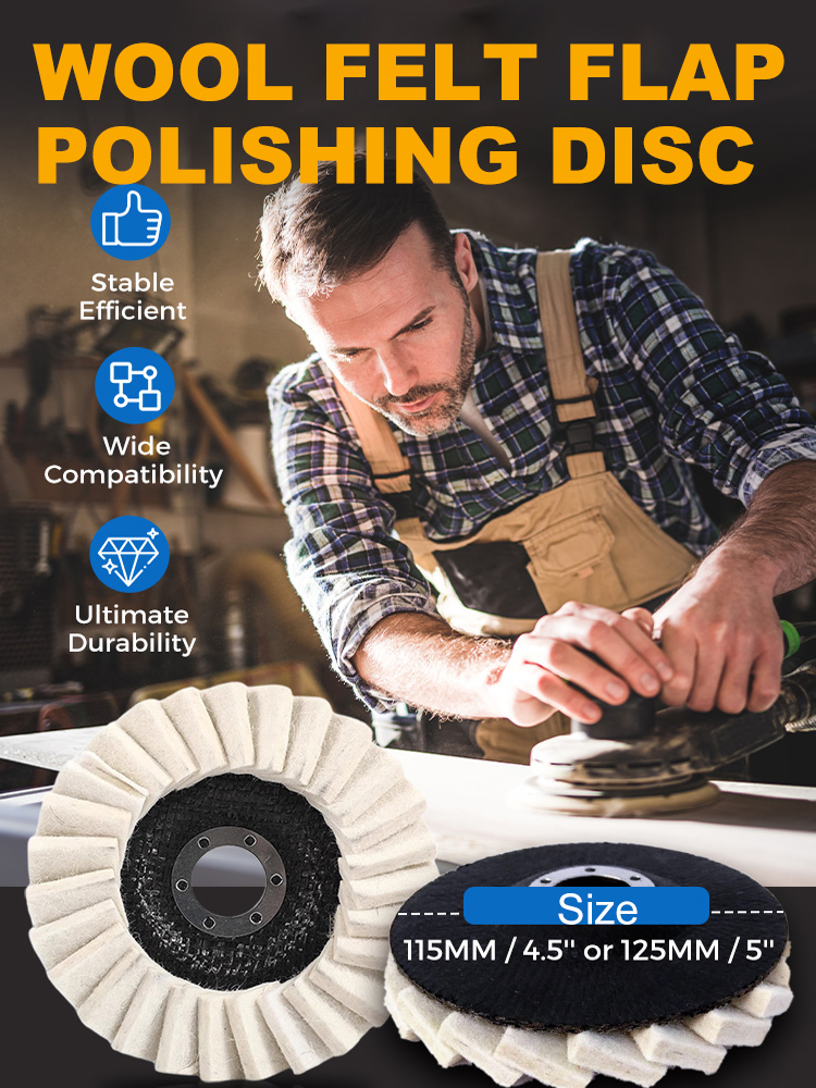 【✨ Premium Wool Flap Discs, instantly transforms rusty scrap into a flawless mirror finish! ✨】
