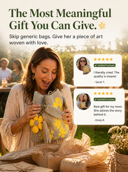 ⭐Hand-Knit Floral Shoulder Bag | Spacious & Lightweight | Gift Card🌸