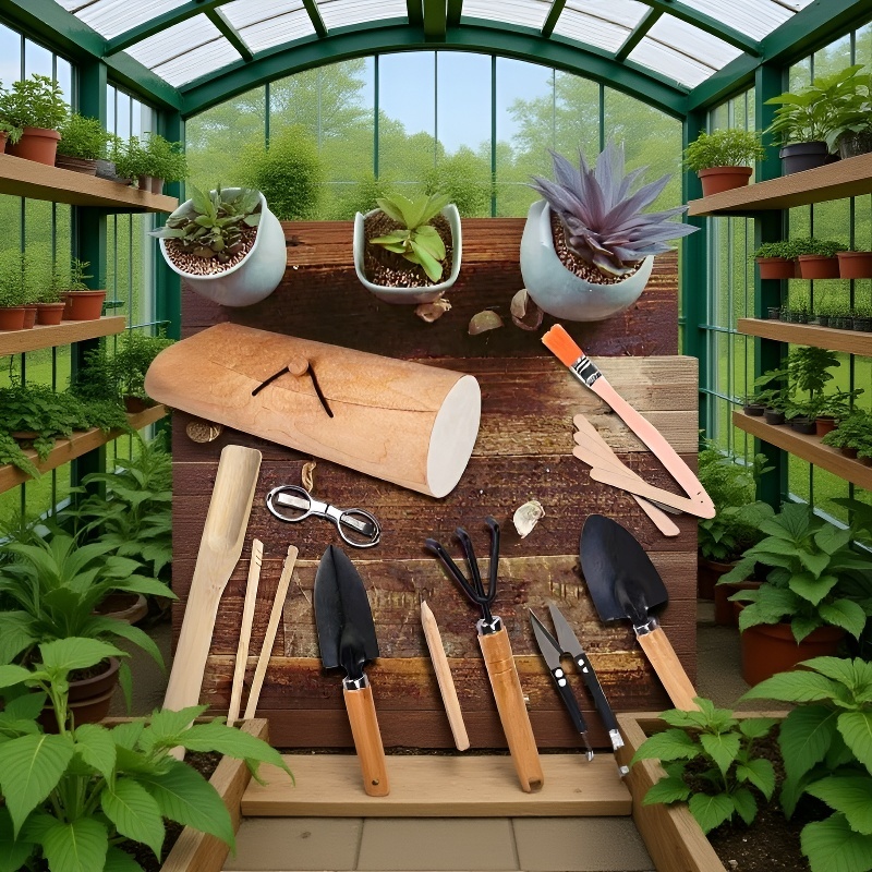 Unelte de grădinărit incluse în kit pentru plante în ghiveci