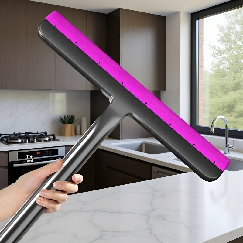  Racletă pentru sticlă, curățător pentru baie, mâner lung