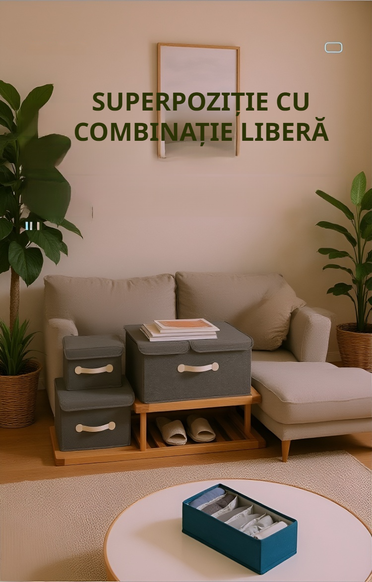 Cutie textilă cu compartimente pentru organizare eficientă