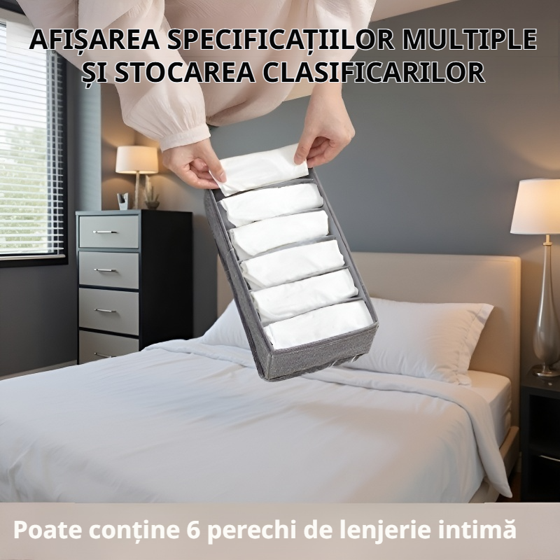Cutie compartimentată pentru depozitarea lenjeriei și a obiectelor mici 