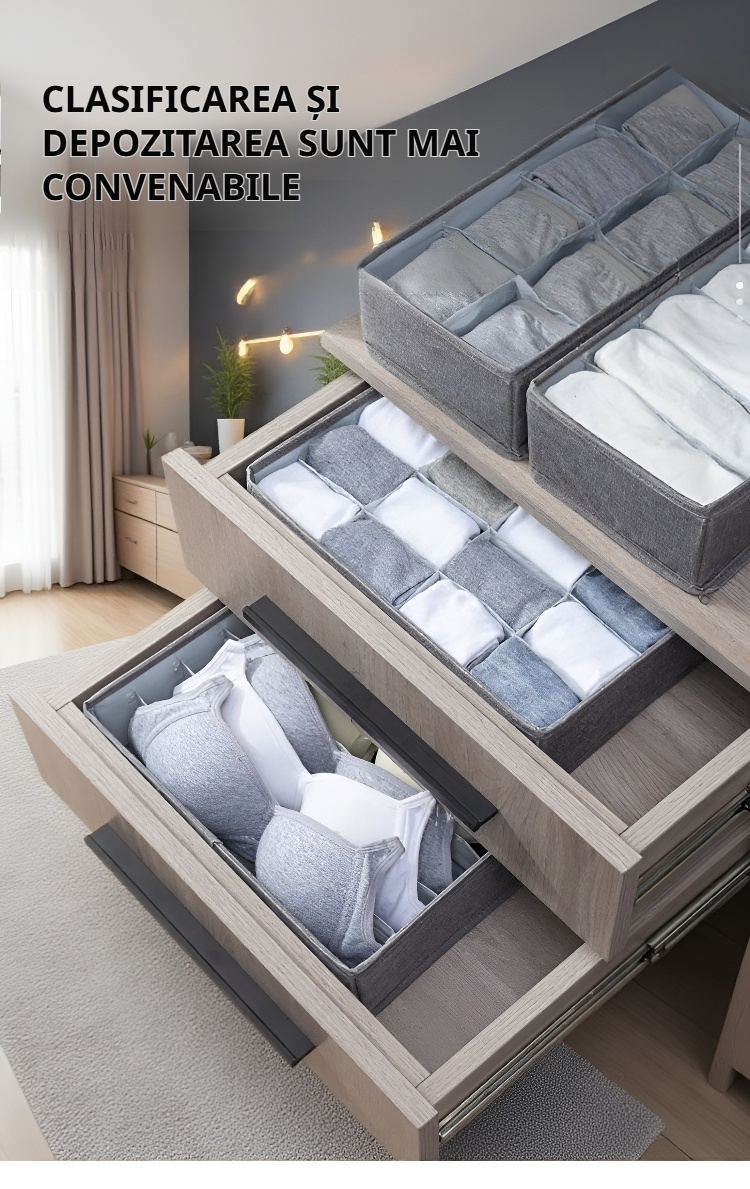 Organizator multifuncțional pentru obiecte mici și lenjerie