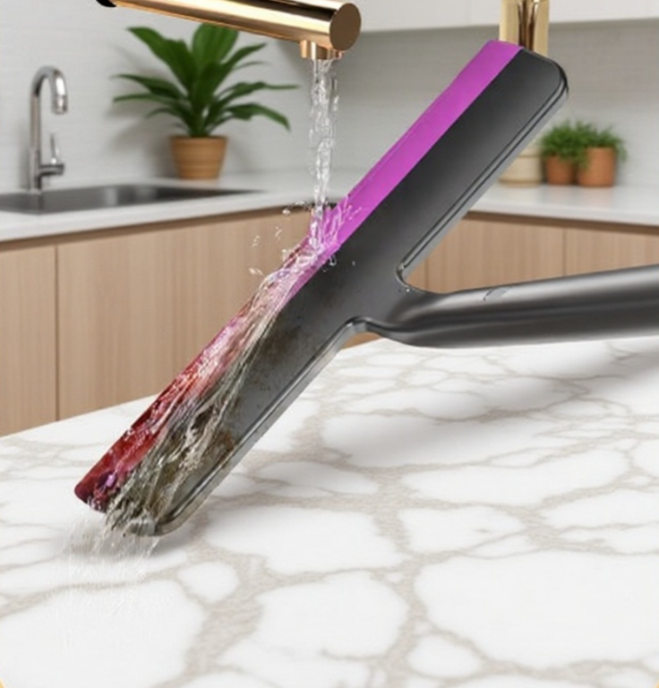 Racletă eficientă pentru curățarea suprafețelor din baie