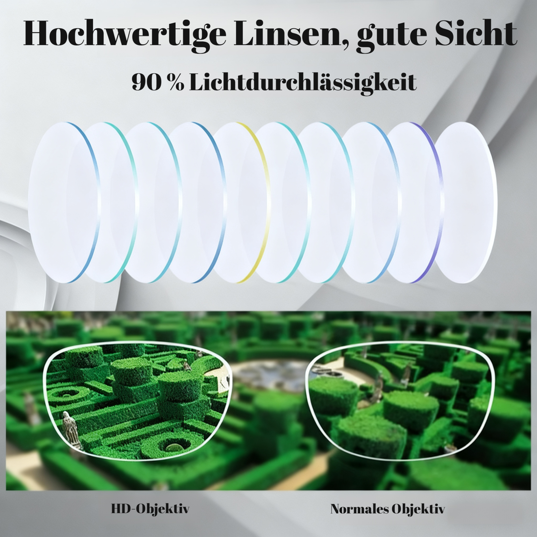 Tragbare, faltbare Lesebrille mit hoher Auflösung – Kompakte Notfallbrille