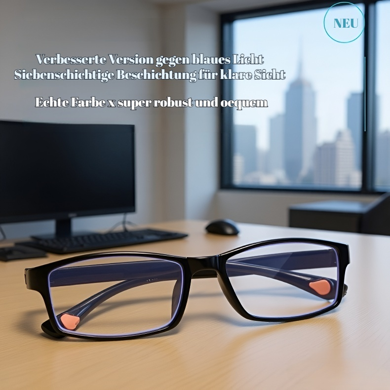 TR90 Anti-Blaulicht Lesebrille, Unisex, ultraleicht, Anti-Ermüdung, Anti-Strahlung