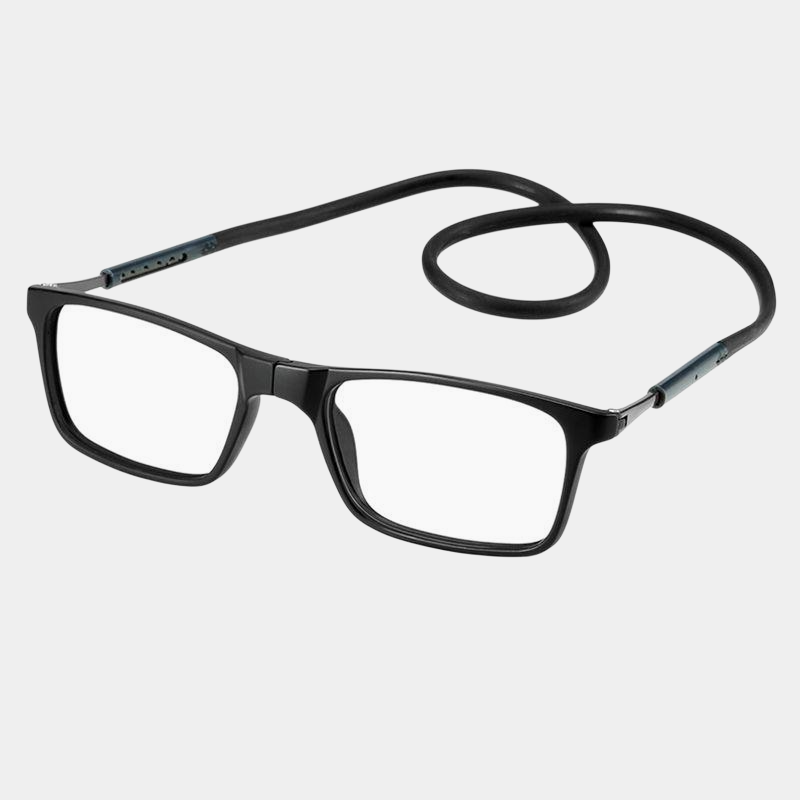 Ultraleichte, faltbare Lesebrille mit Magnet und Band 